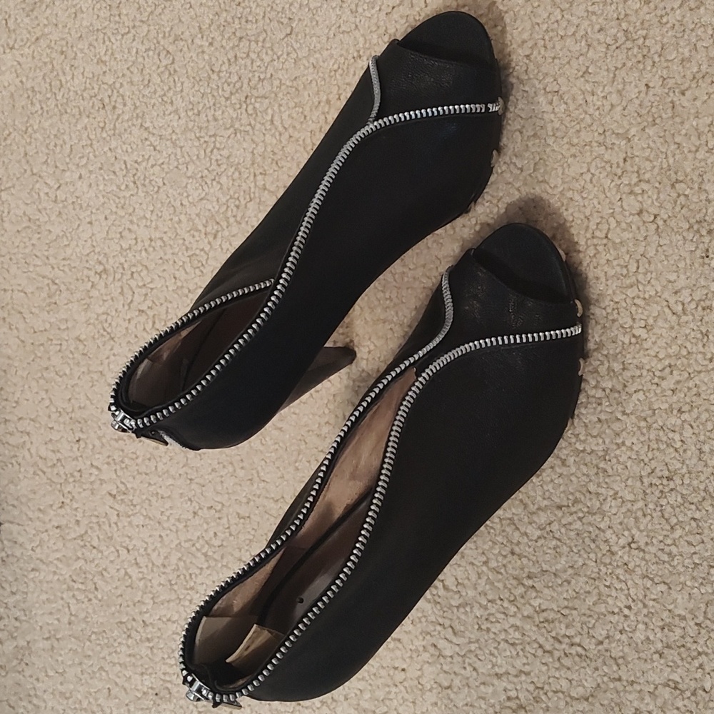 Michael Kors Black Peep Toes